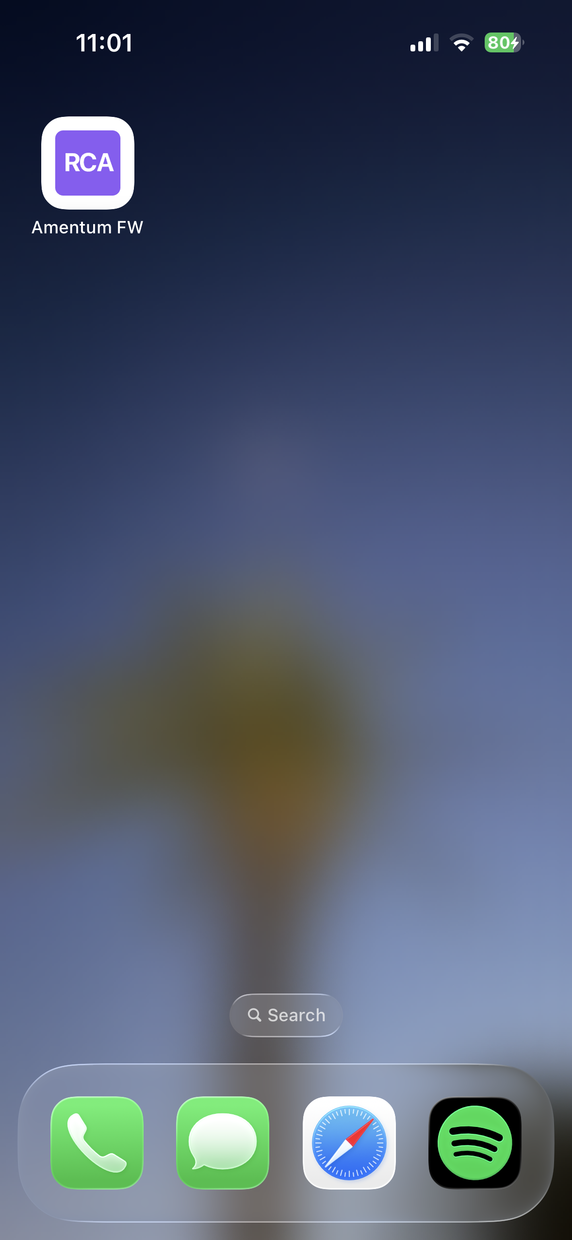 Field-Work on the home screen as "Amentum FW"